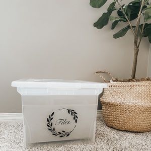 The File Bin | Home Organization | Office | Keepsake Bin | Custom Tote